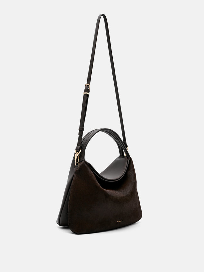 PEDRO Leather Hobo Bag - Dark Brown