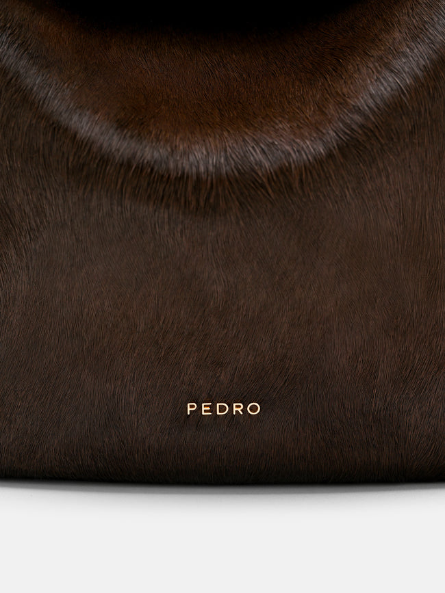 PEDRO Leather Hobo Bag - Dark Brown