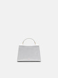 PEDRO Cameo Leather Handbag- Silver