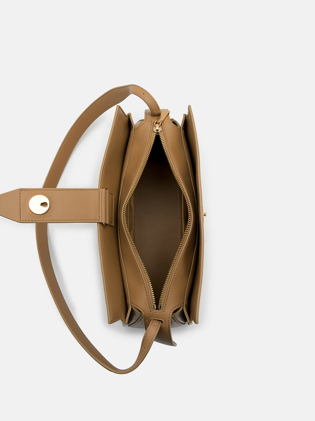 PEDRO Geometric Shoulder Bag -  Camel