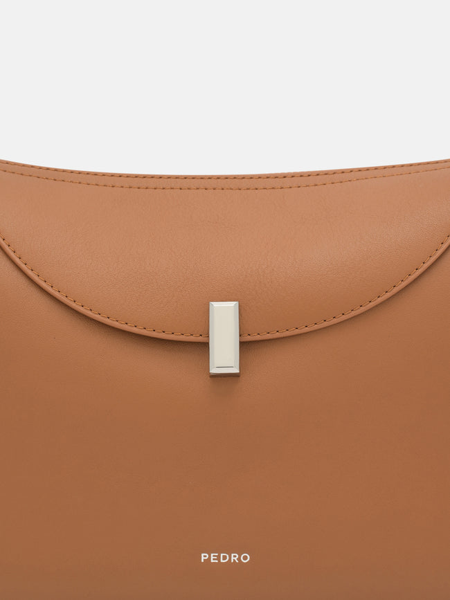 PEDRO Leather Shoulder Bag - Cognac