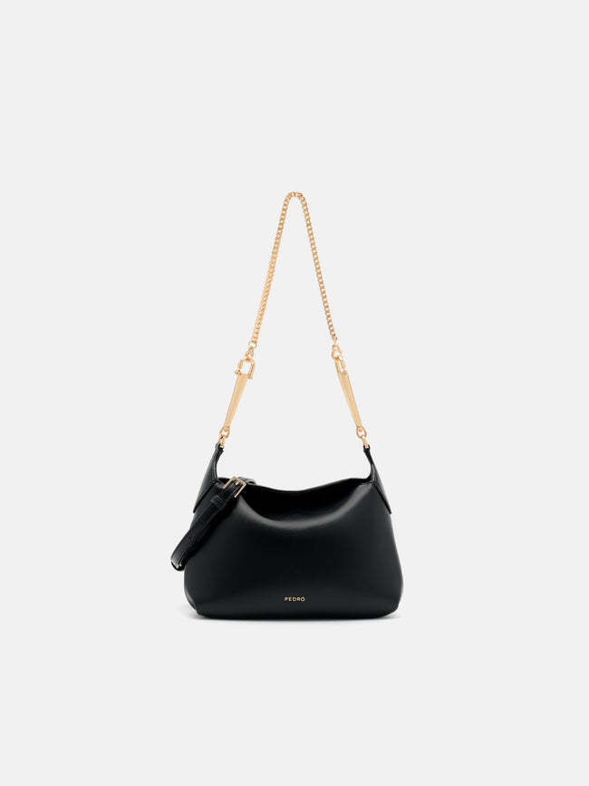 PEDRO Horsebit Shoulder Bag - Black