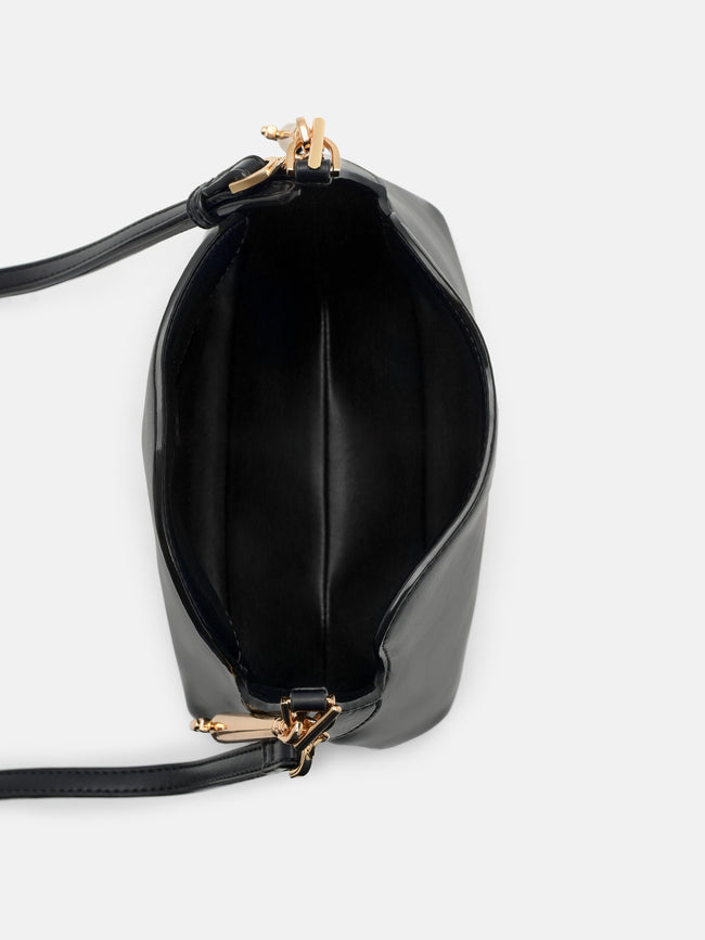 PEDRO Horsebit Shoulder Bag - Black