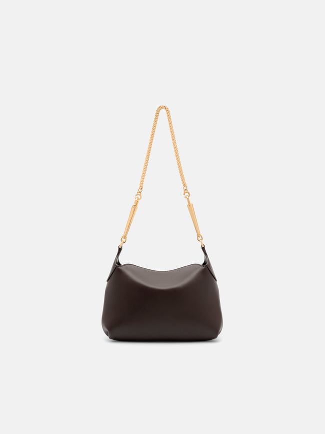 PEDRO Horsebit Shoulder Bag - Dark Brown
