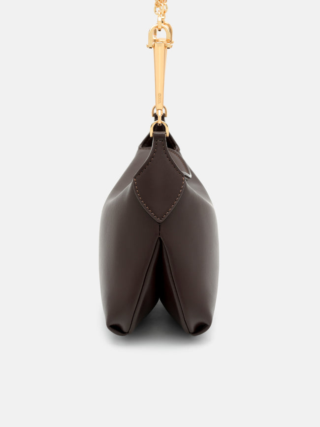 PEDRO Horsebit Shoulder Bag - Dark Brown