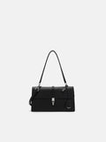 PEDRO Hitch Flap Shoulder Bag- Black