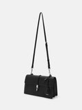 PEDRO Hitch Flap Shoulder Bag- Black