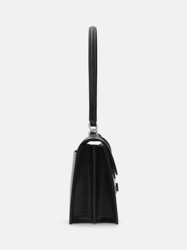 PEDRO Hitch Flap Shoulder Bag- Black