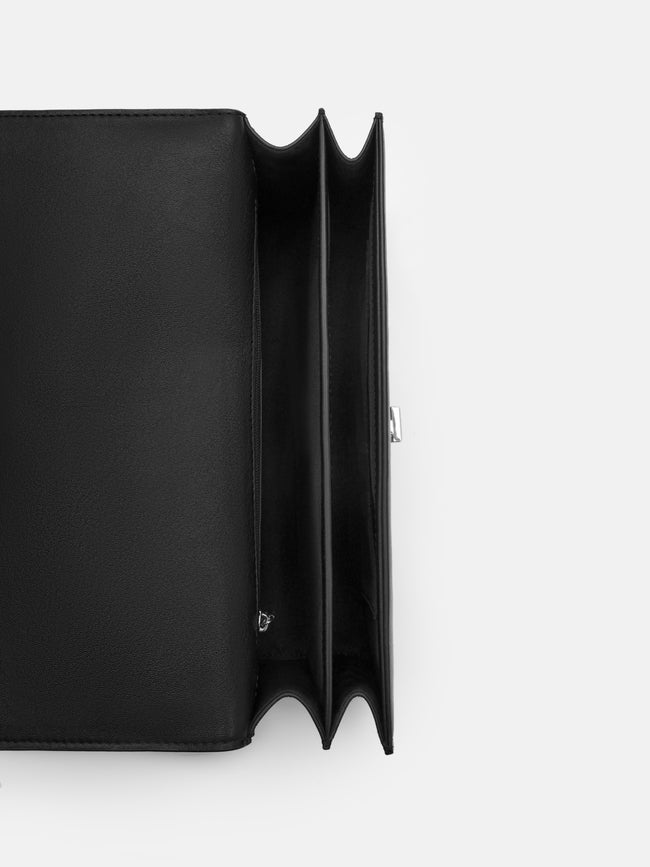PEDRO Hitch Flap Shoulder Bag- Black