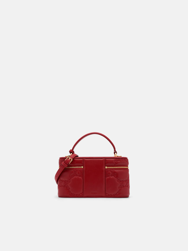 PEDRO Ari Leather Quilted Shoulder Bag- Red