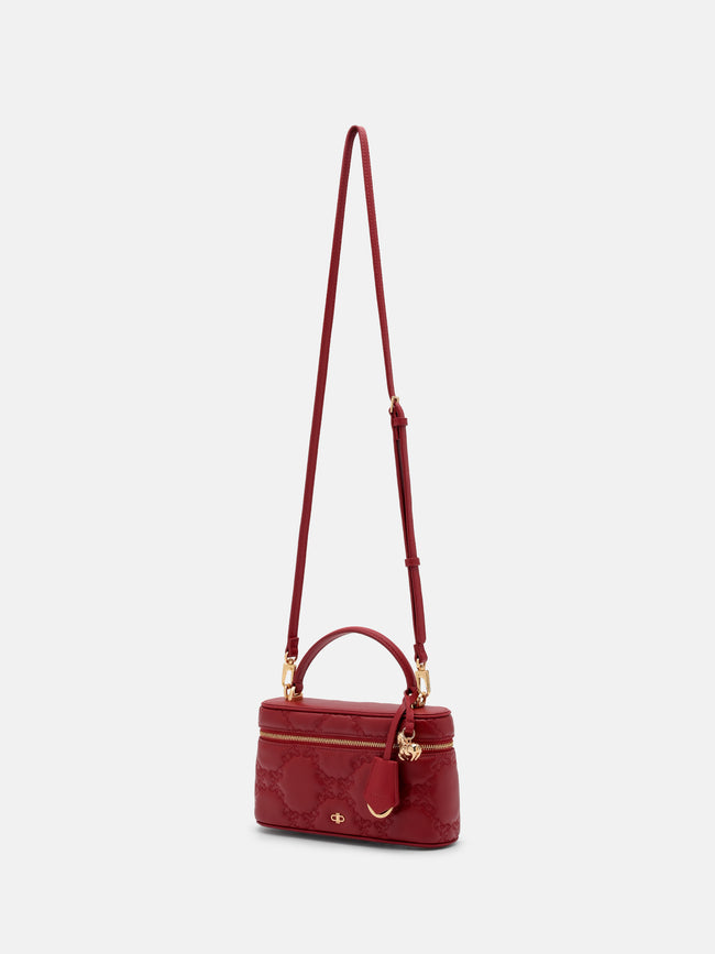 PEDRO Ari Leather Quilted Shoulder Bag- Red