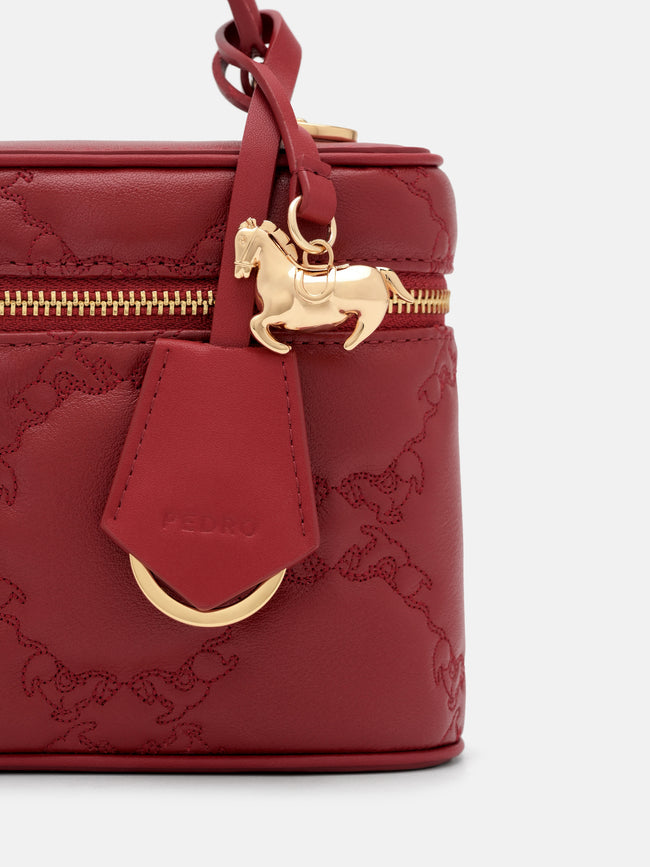 PEDRO Ari Leather Quilted Shoulder Bag- Red