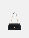 PEDRO Leather Foldover Bag- Black