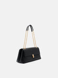 PEDRO Leather Foldover Bag- Black