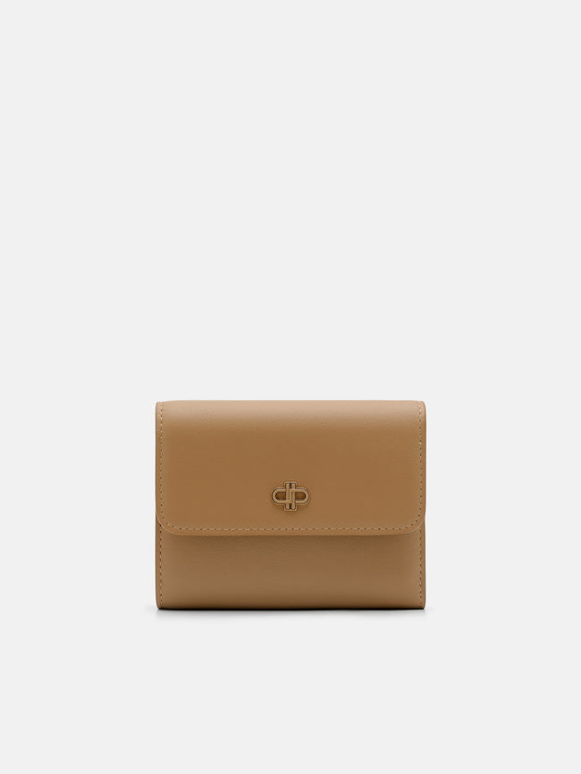 PEDRO Leather Tri-Fold Wallet - Camel