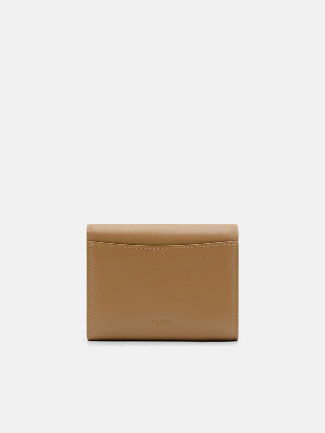 PEDRO Leather Tri-Fold Wallet - Camel
