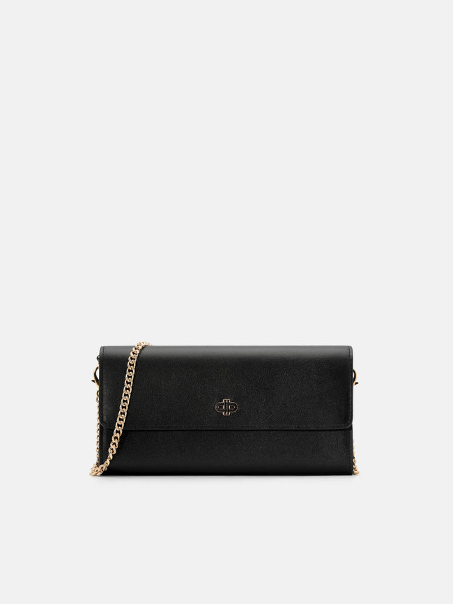 PEDRO Leather Bi-Fold Long Wallet - Black