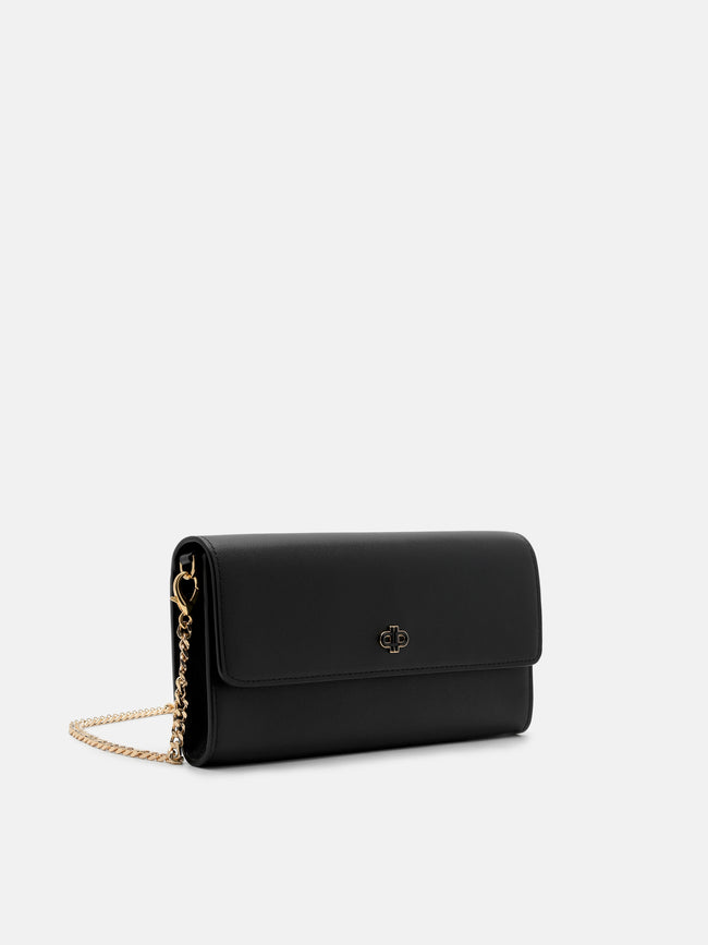 PEDRO Leather Bi-Fold Long Wallet - Black