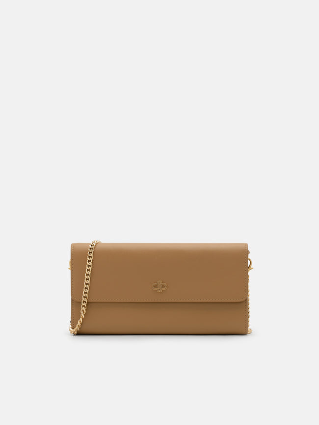 PEDRO Leather Bi-Fold Long Wallet - Camel