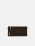 PEDRO Leather Bi-Fold Long Wallet -  Dark Brown