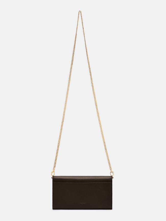 PEDRO Leather Bi-Fold Long Wallet -  Dark Brown