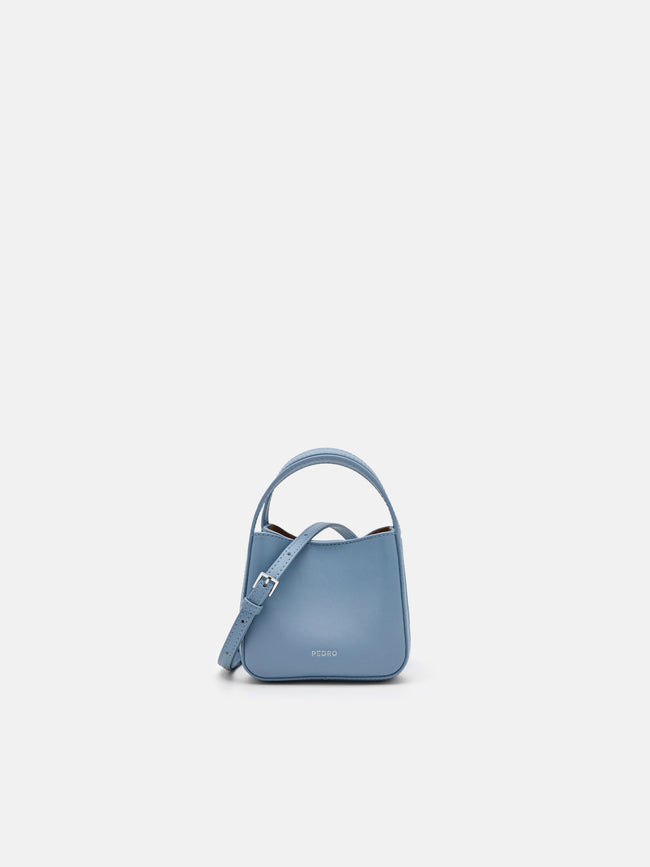 PEDRO Dana Leather Pouch - Slate Blue