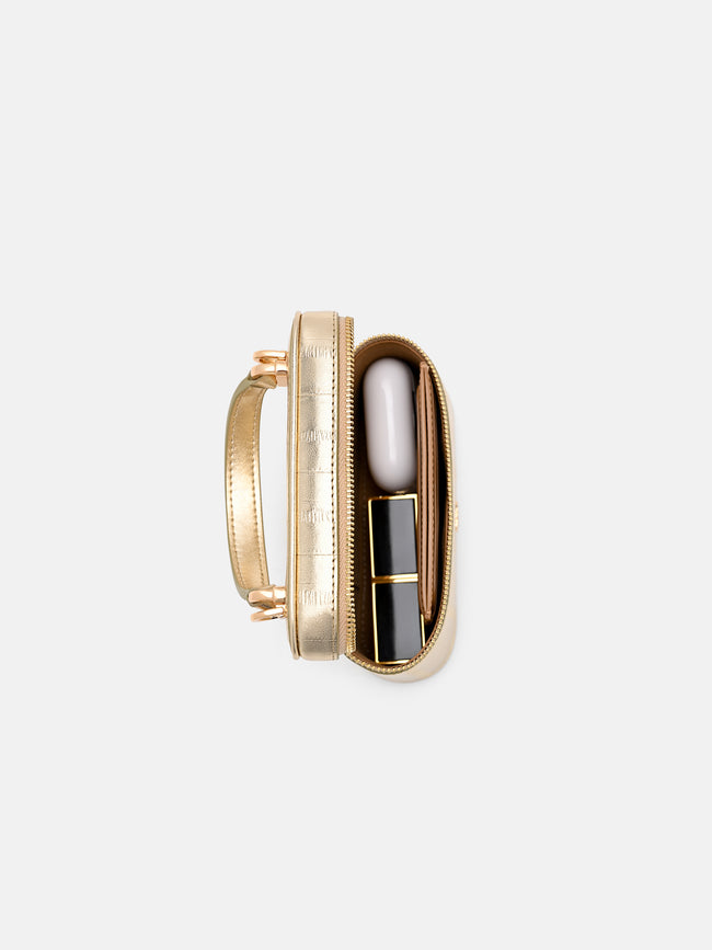 PEDRO Ari Leather Vanity Case - Gold