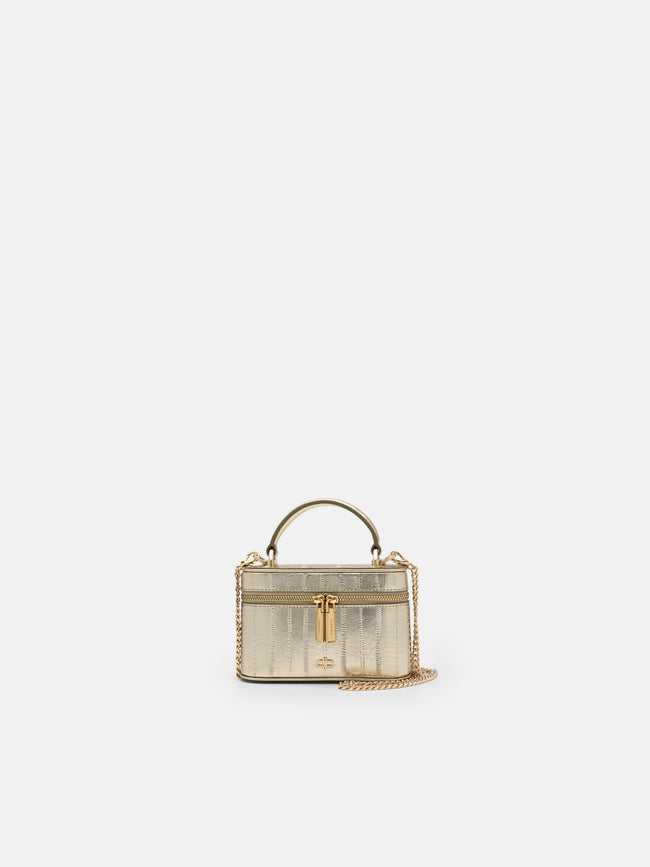 PEDRO Ari Leather Vanity Case - Gold