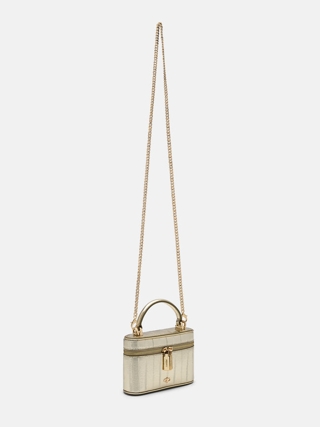 PEDRO Ari Leather Vanity Case - Gold