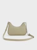 CHARLES & KEITH Women Lane Chain-Strap Shoulder Bag_Shell Grey