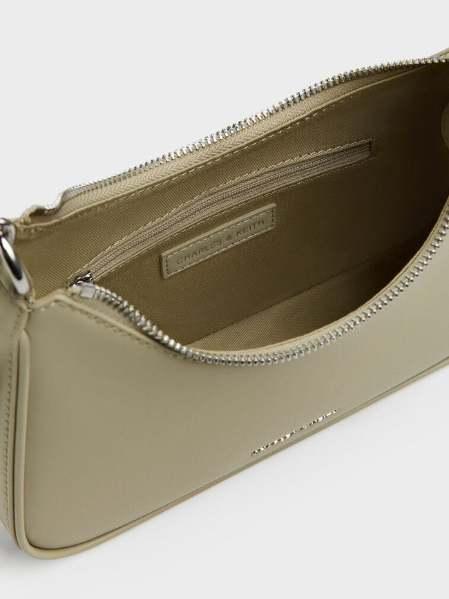 CHARLES & KEITH Women Lane Chain-Strap Shoulder Bag_Shell Grey