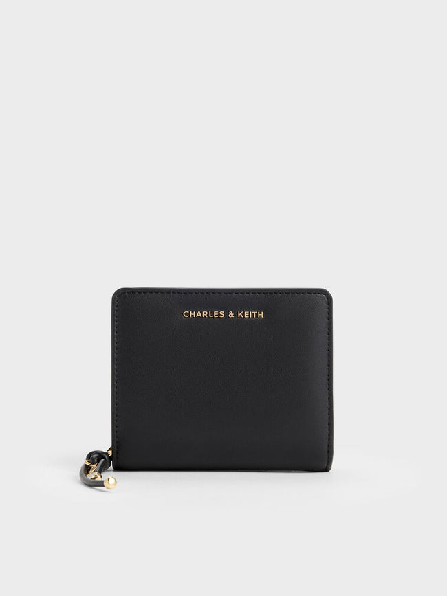 CHARLES & KEITH Women Everleigh Zip-Around Small Wallet -Black