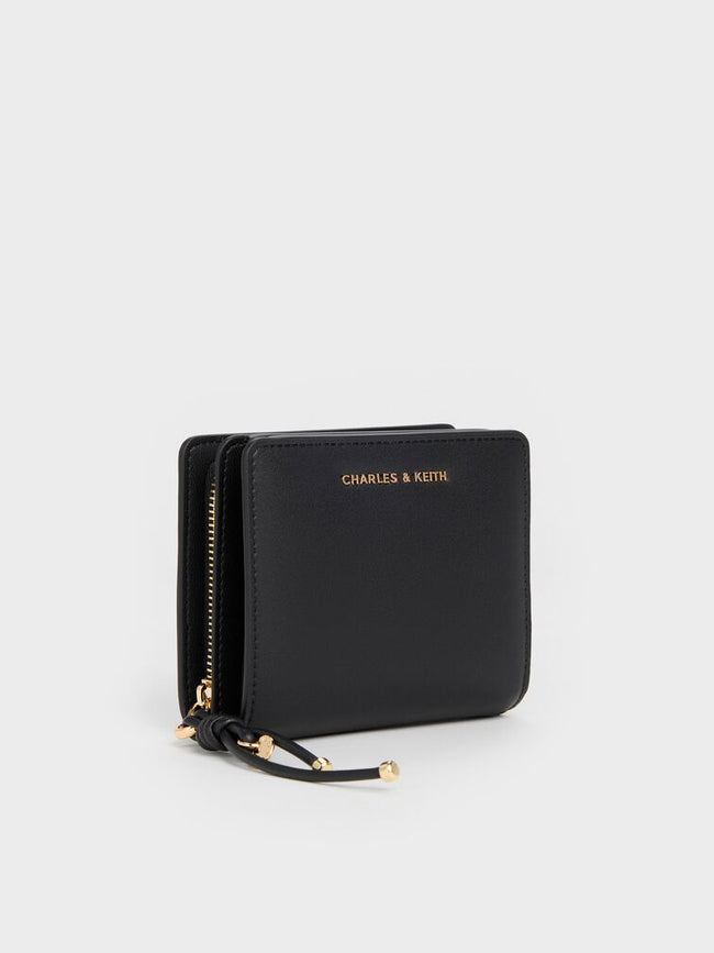CHARLES & KEITH Women Everleigh Zip-Around Small Wallet -Black