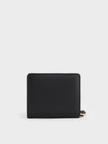 CHARLES & KEITH Women Everleigh Zip-Around Small Wallet -Black