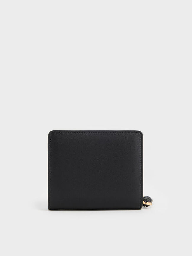 CHARLES & KEITH Women Everleigh Zip-Around Small Wallet -Black