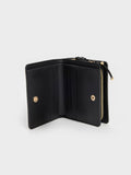 CHARLES & KEITH Women Everleigh Zip-Around Small Wallet -Black
