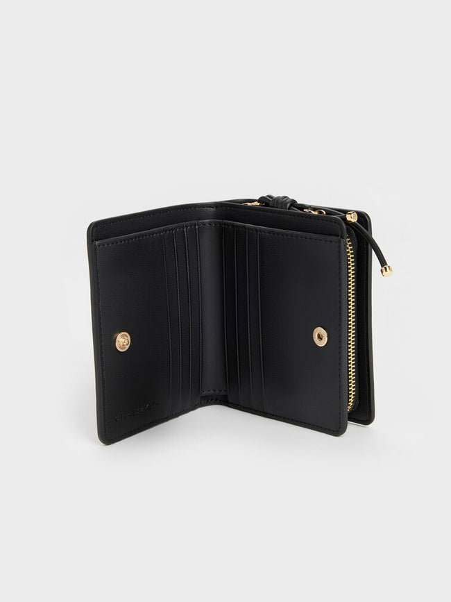 CHARLES & KEITH Women Everleigh Zip-Around Small Wallet -Black