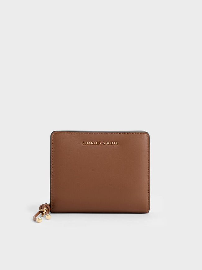 CHARLES & KEITH Women Everleigh Zip-Around Small Wallet -Chocolate