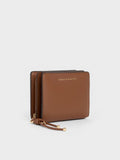 CHARLES & KEITH Women Everleigh Zip-Around Small Wallet -Chocolate