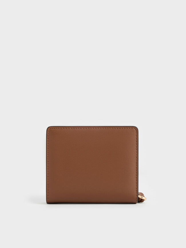 CHARLES & KEITH Women Everleigh Zip-Around Small Wallet -Chocolate