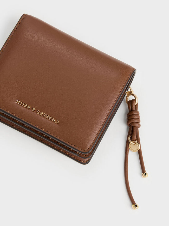 CHARLES & KEITH Women Everleigh Zip-Around Small Wallet -Chocolate