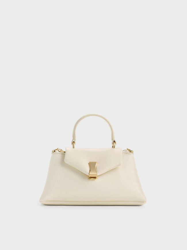 CHARLES & KEITH Women Micro Lilibet Top Handle Bag_Cream
