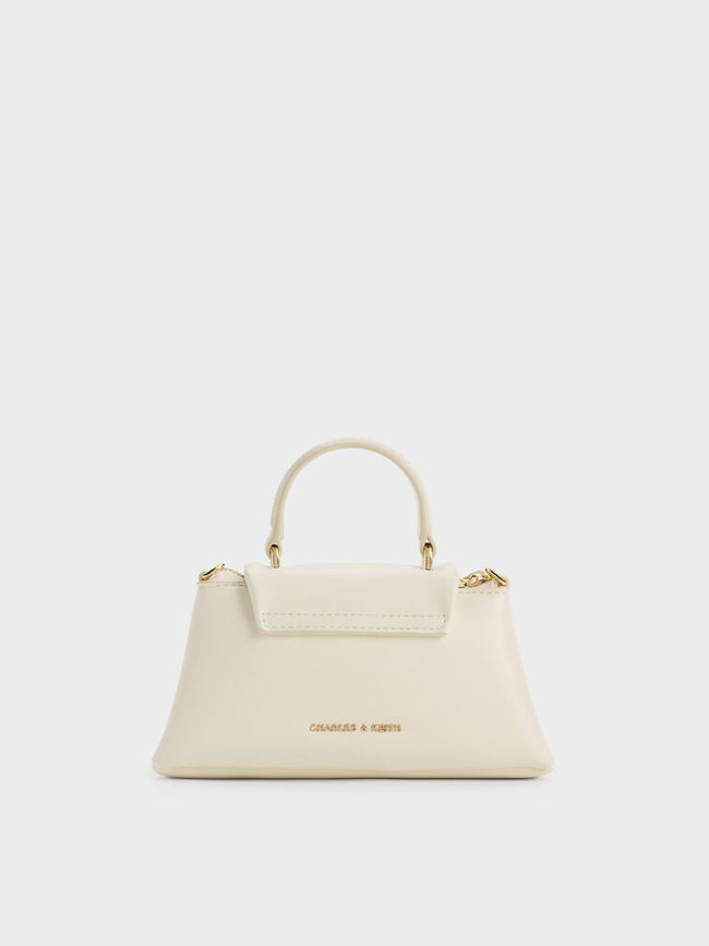 CHARLES & KEITH Women Micro Lilibet Top Handle Bag_Cream