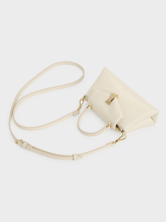 CHARLES & KEITH Women Micro Lilibet Top Handle Bag_Cream