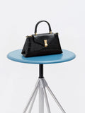CHARLES & KEITH Women Micro Lilibet Croc-Effect Top Handle Bag_Black