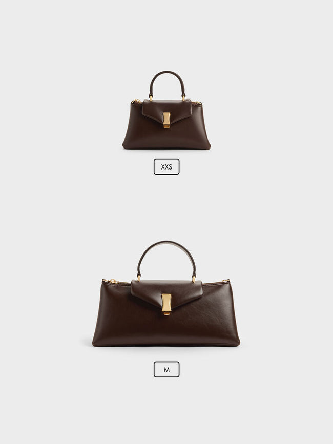 CHARLES & KEITH Women Micro Lilibet Top Handle Bag_Expresso Brown
