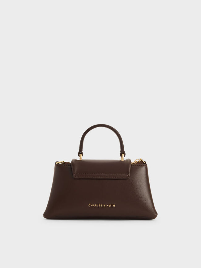 CHARLES & KEITH Women Micro Lilibet Top Handle Bag_Expresso Brown