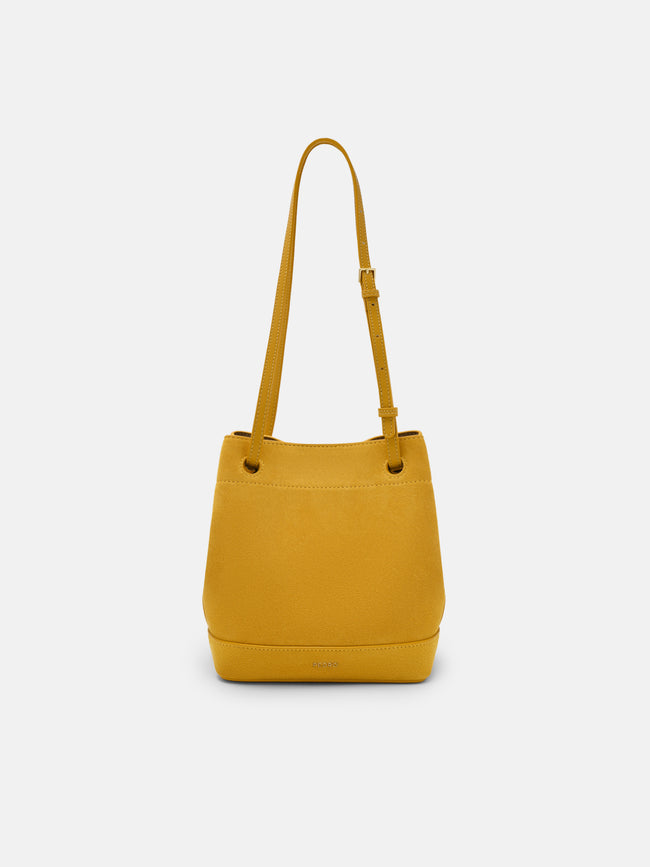 PEDRO Loli Leather Bucket Bag- Yellow