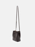PEDRO Loli Leather Bucket Bag- Dark Brown