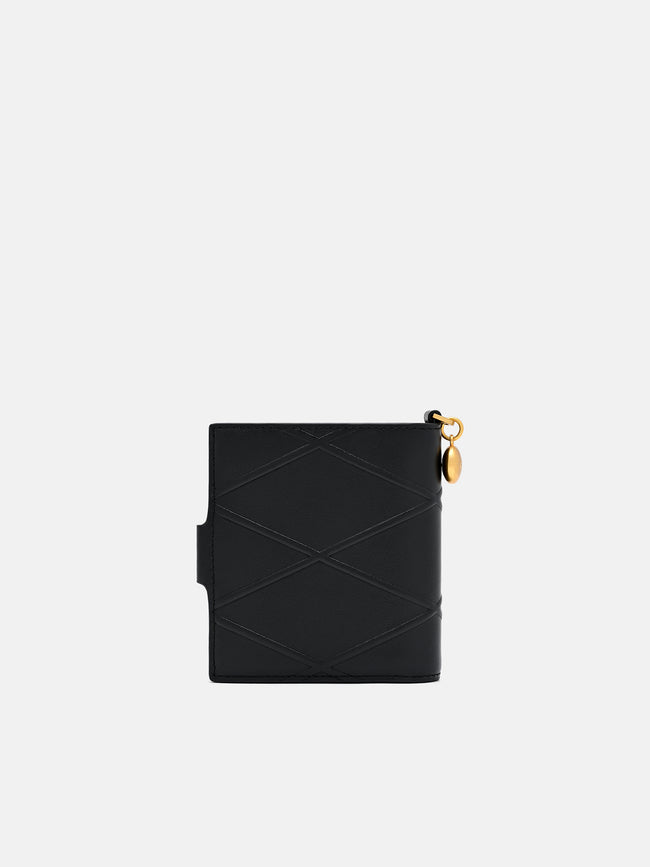 PEDRO Quilted Leather Bi-Fold Wallet - Black